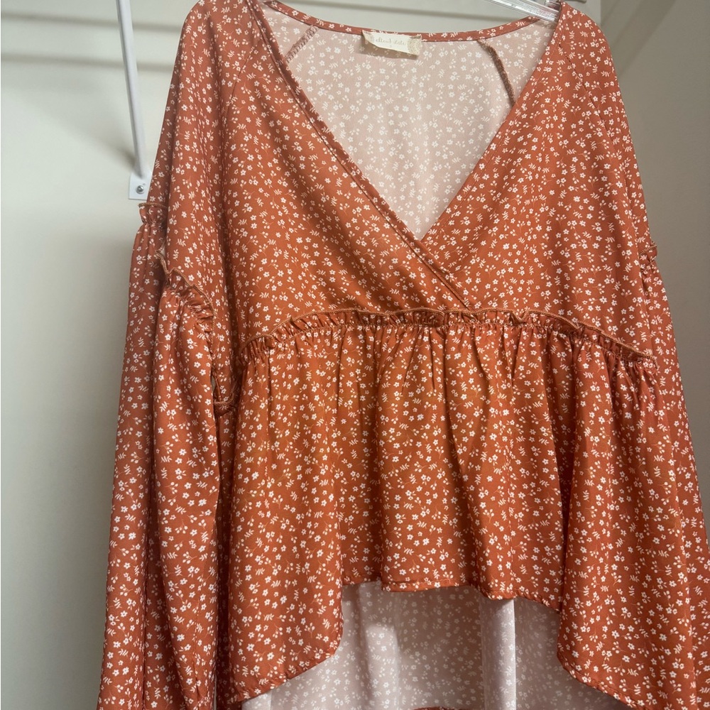 Floral Rust Women's Top